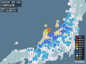 【続報】石川地震(2023/5/5発生)の報告[2023/5/8 17:00時点]